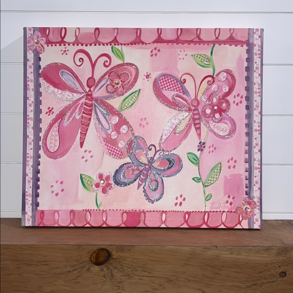 Beautiful 3 Butterflies Canvass Wall Art